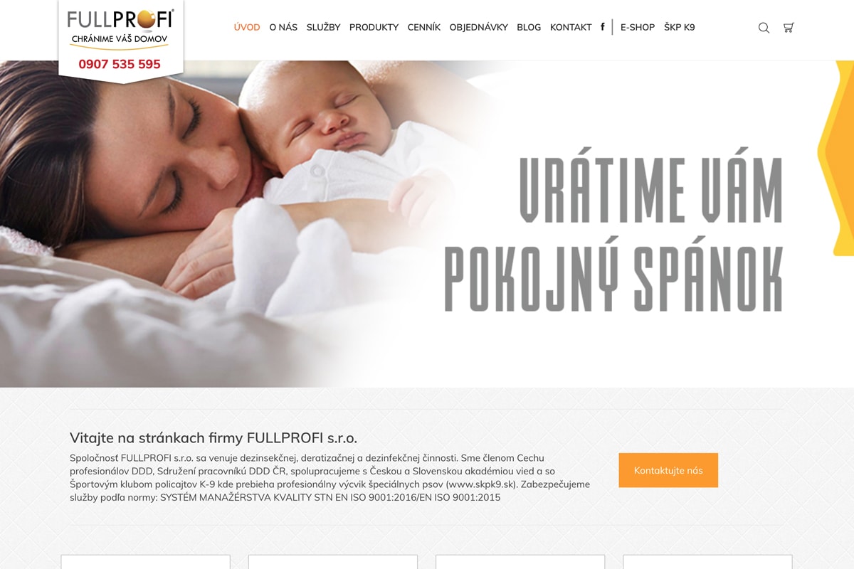 Nový web, e-shop a profesionálny copywriting pre dezinsekčnú spoločnosť FULLPROFI