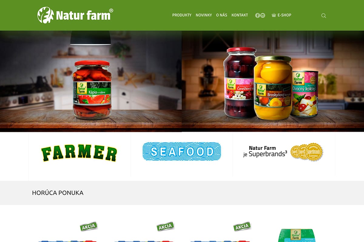 Nový web slovenskej značky Natur Farm